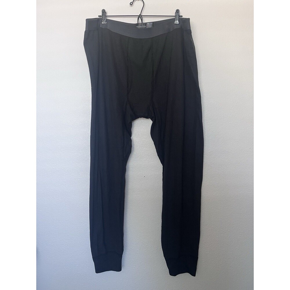 New Men’s Fruit Of The Loom Thermal Leggings Gray Size 3XL